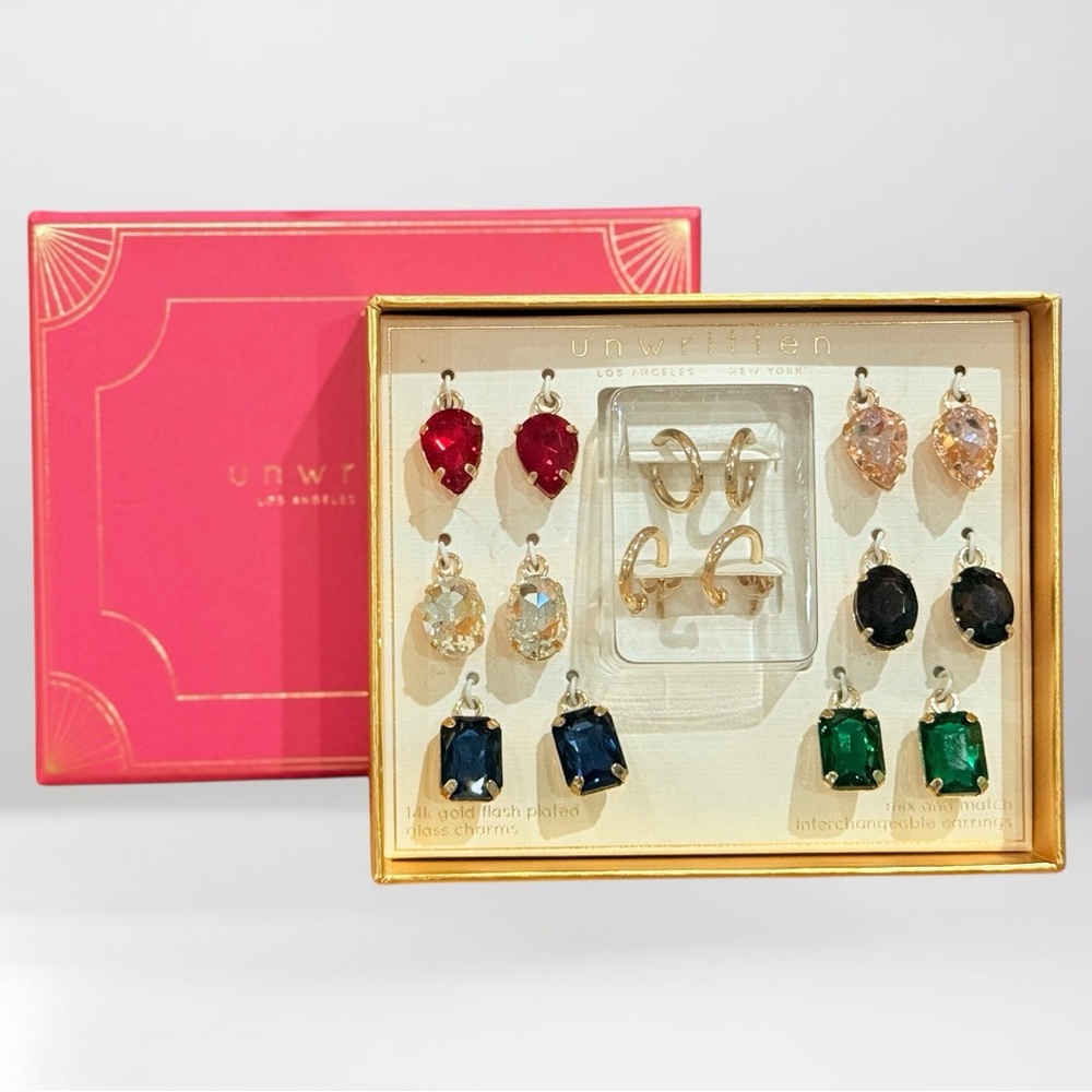 Unwritten Changeable Jewel Earring Set NWT
